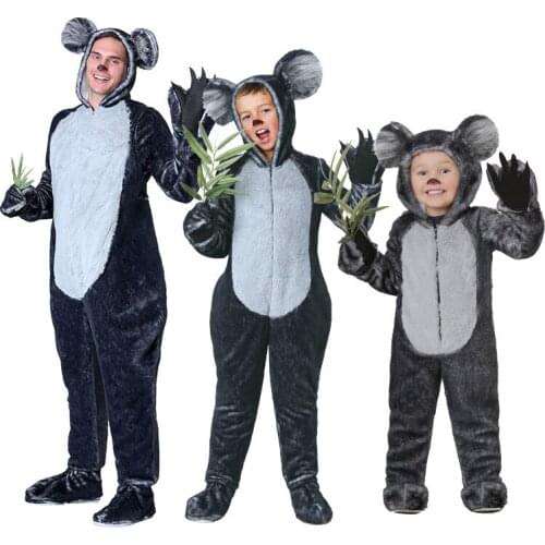 Halloween Stage Performance Kid Adult Role Play Australian Animals Koala Cosplay Costume Parent-child Outfit