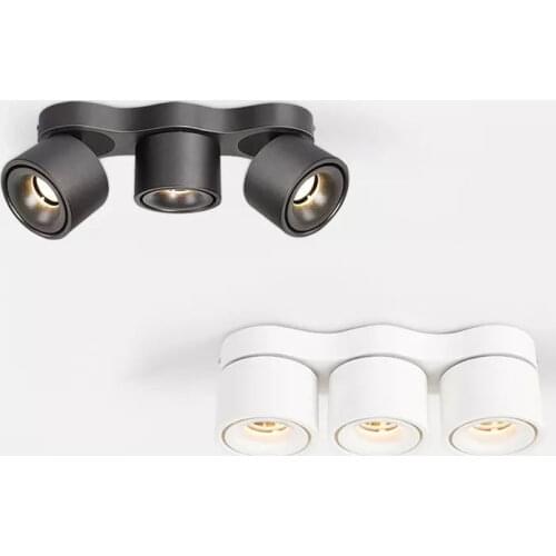 Luminária led dobrável para teto, ajustável, 3x9w, 3x12w, 3x15w, luzes led para teto, iluminação interna, 110-240v