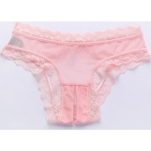 Exotic Culotte Crotchless Sex Underwear Women Lace Panties Plus Size S-XXL Briefs Hot Sexy Open Back Panties Female Intimates