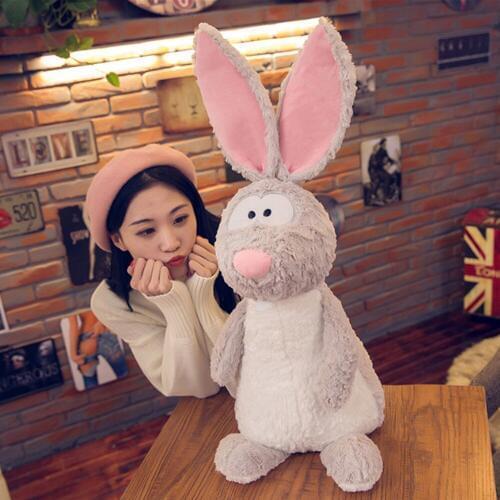 Fancytrader Cute Plush Long Ears Bunny Toys Fluffy Soft Stuffed Animals Rabbit Pillow Doll 80cm 31inch for Children Present