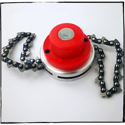 Garden Grass Trimmer Head For Most All Trimmer Brush Cutter Grass Clipper String Slashing With Metal Link Saw Chain 1PCS