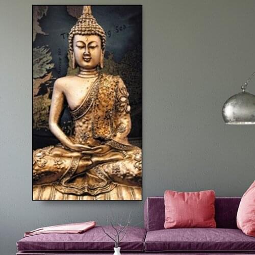 Huacan Diamond Mosaic Buddha 5D DIY Diamond Painting Religion Beads Embroidery Modular Pictures Paintings On The Wall