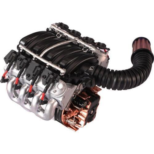 Simulation V8 hood radiator with motor fan for TRAXXAS TRX4 Support DIY spraying