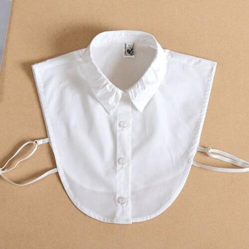 Korean Shirt Lapel Fake Collar for Women White Fake Shirt False Collar Vest-style Blouse Tops Neckwear Detachable Collar