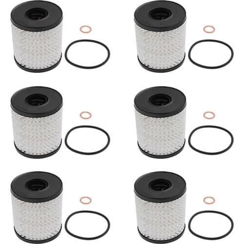 Yubao 6Set Engine Oil Filter with O-Ring for BMW Mini Cooper R55 R56 R57 R58 R59 R60 R61 11427622446 HU711/5X