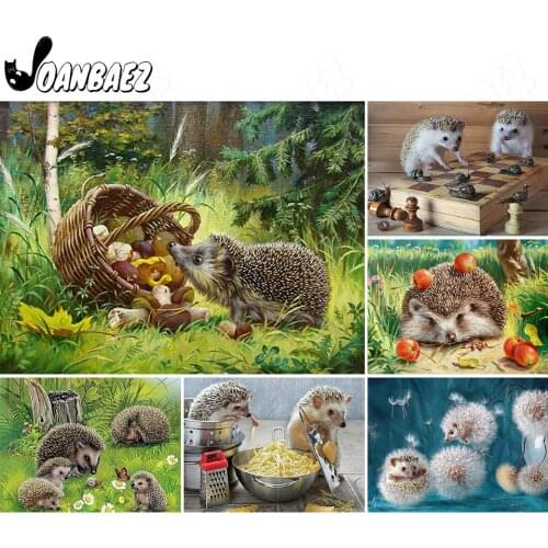 Cute Animal Diamond Painting Hedgehog Fruit 5Ddiy Wall Art Cross Stitch Sticker Diamond Embroidery Room Decoration Gift