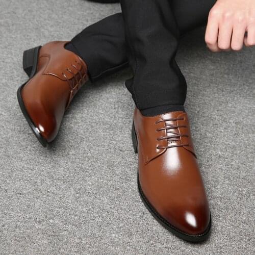 Men Wedding Shoes Microfiber Leather Formal Business Pointed Toe for Man Dress Shoes Mens Oxford Flats 2020 New hju7