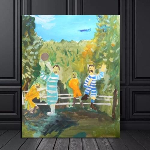 Henri Enjoy playing Ball Wall Art Canvas Painting Posters Prints Modern Painting Wall Picture For Living Room Home Decor Artwork