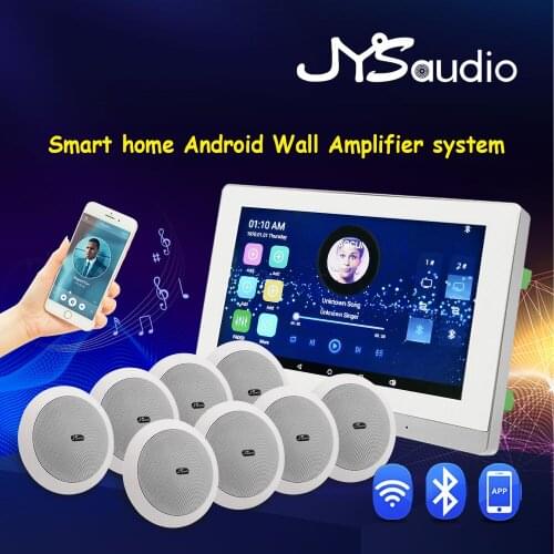 Touch Screen Wifi Wall Amplifier Bluetooth Android System Digital Stereo Sound Board PA Ceiling Speaker Set Home Theater Audio