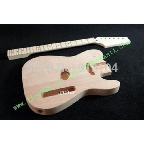 New semi-finished electric guitar with maple fingerboard and mahogany body no paint F-1811