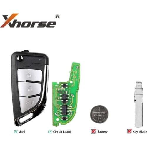 Xhorse VVDI2 VVDI KNIFE 2 Style(Flip-3BTN) XKKF21EN 1Piece