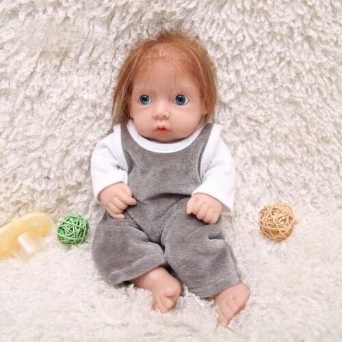 11" Popular Full Silicone Rebirth Doll Realistic Hair Root Girl Christmas Gift Reborn Baby Doll