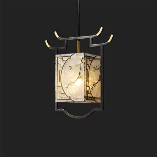 Chinese Style Luxury Glass Pendant Lamps Dining Room Bar Counter Study Bedroom Art Decoration Living Room Pendant Lights Fixture