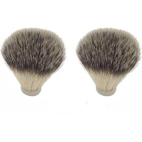 2 Pcs Badger Hair Nylon Shaving Brush Knot for Men Salon Hair Removal Cutting Dust Men Facial Beard Cleaning Appliance