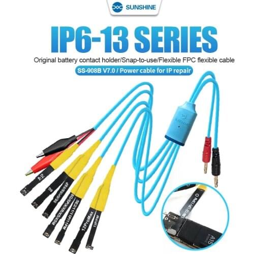 SUNSHINE SS-908B For iPhone 5-11 Power Supply Test Line Cable Charging Wire Power Boot Line Motherboard Repair Tools