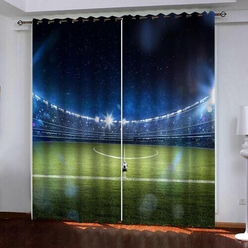 Custom Modern Ten thousand football stadium 3D Blackout Window Curtains For Living room Bedroom decoration Hotel Drapes Curtain