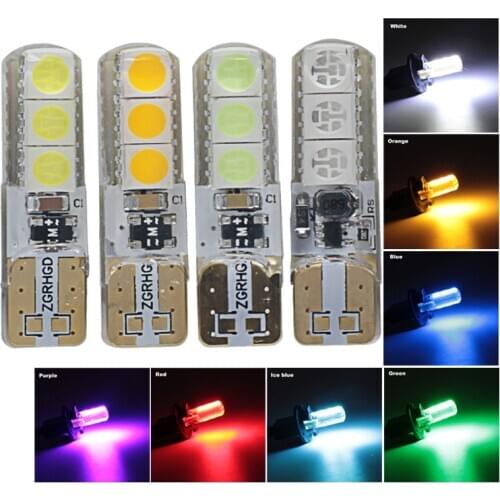 Super T10 194 186 w5w canbus 12V 24v led interior car truck bulb lights 1W IP68 silicone Auto Signal lamp orange white red