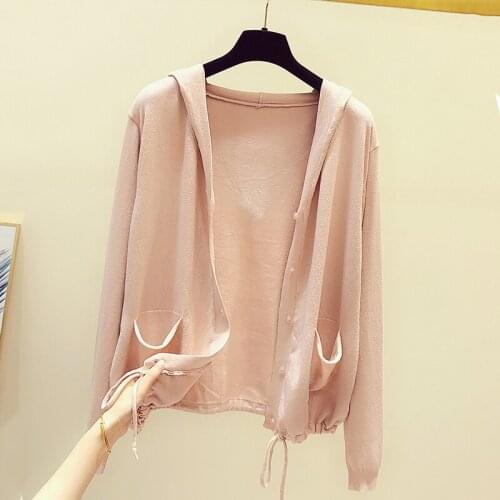 Knitted Hooded Women Sweater Cardigan 2020 Winter New Solid Loose Pocket Female Casual All Match Outwear Coat Tops