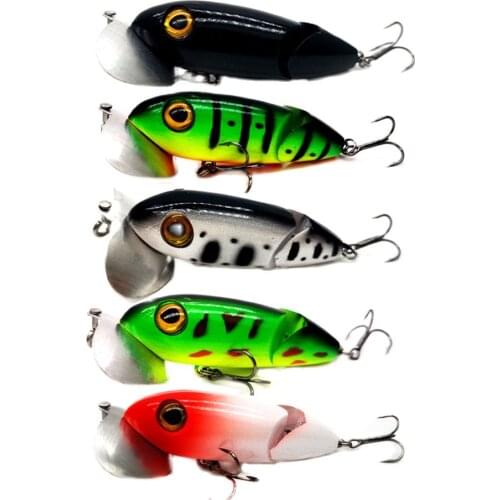 WATERBOY 6cm 8.5g Topwater Walking Pop Bait Cupped Mouth Two Section Jointed Swimbait Wobble Fishing Lure