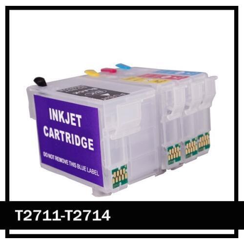 XIMO Refillable cartridge for Epson T2711-T2714 for Epson WorkForce WF-7110 DTW/WF-7610 DWF/WF-7620 DTWF/WF-3620DTWF/WF-3640DTWF
