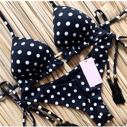Print Women Bikini Sexy Halter Swimsuit New Beach Wear Women Thong Micro Bikini 2019 Brazilian Bikini Print Swimwear Swimsuit