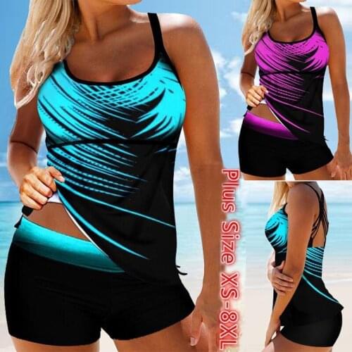 2021 summer women swimsuit Sexy two Pieces Bikini Push Up Bikini Set Beachwear printing boxer large big size breathe swim Suit