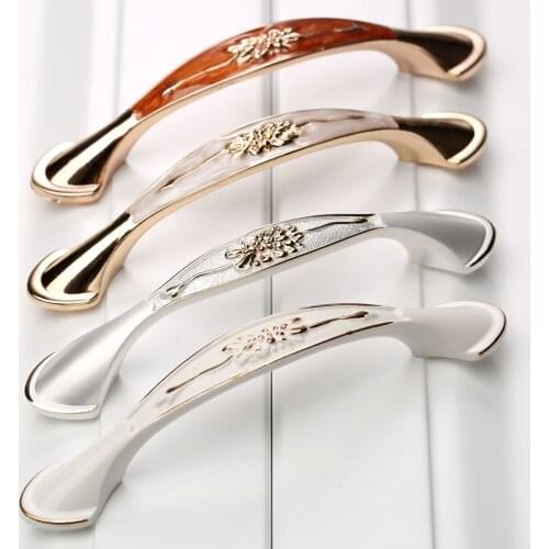 1PC Zinc Alloy Wardrobe Door Handles 96MM 128MM Drawer Knobs Cupboard Pulls Door Handles Furniture Handle