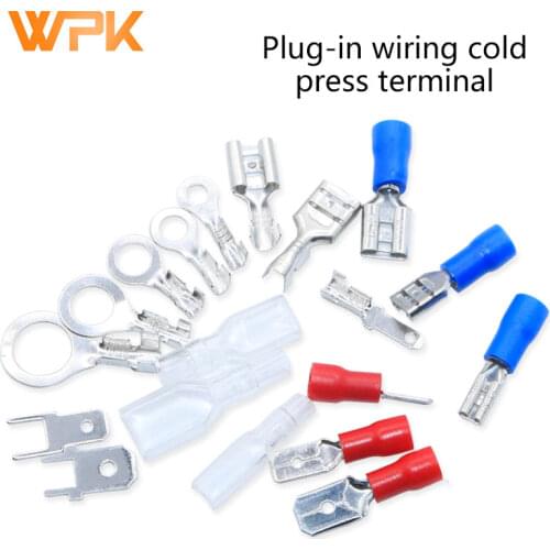 20Pcs Plug-In Wiring Cold Press Terminal Copper Connector Plug-In 6.3/4.8/2.8MM Plug Spring Sheath Female Terminal Piece