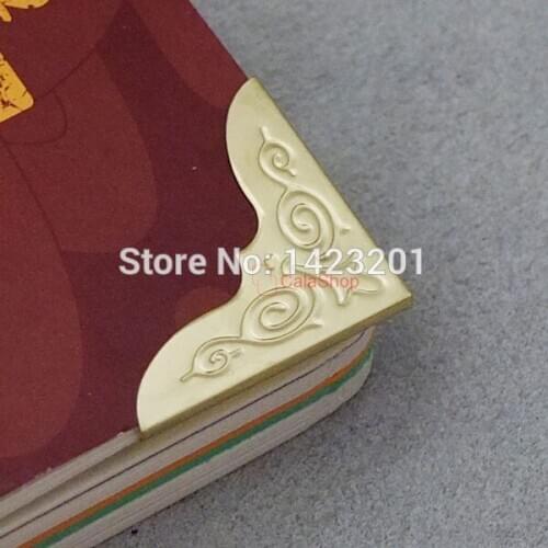 30mm 50 pcs / Lot Book Corner Protectors for Scrapbooking File Folder Albums Gold BCT12