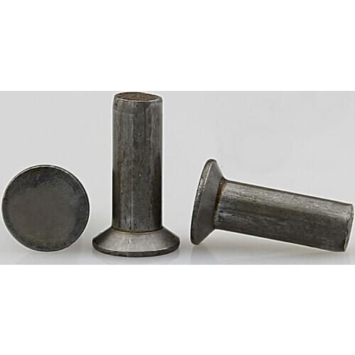 30pcs M3 iron color countersunk rivtes solid flat head rivet percussion rivetings hand type knock rivetings GB869 5mm-25mm long