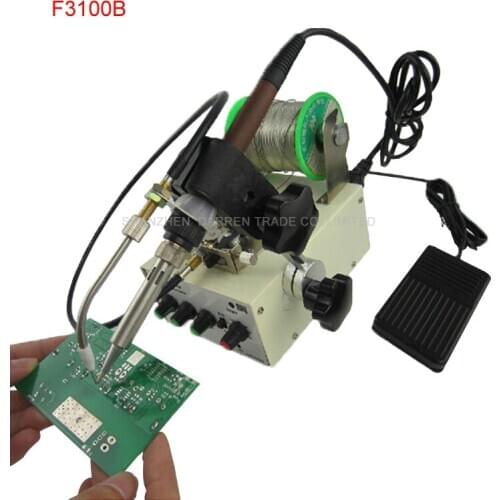 Automatic Tin Feeding Machine Constant Temperature Soldering Iron Teclast Iron F3100B Multi-function Foot Soldering Machine 1pcs