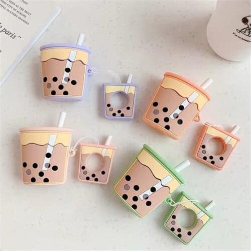 Milk 3D Wireless Bluetooth Earphone Case For Airpods 1 2 Protective Cases Headset Charging Headphones Cover Earphone Accessories