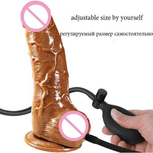 Huge Inflatable Dildo Pump Big Penis Anal Butt Plug Realistic Dildo Suction Cup G-spot Vagina Stimulation Sex Toys For Women