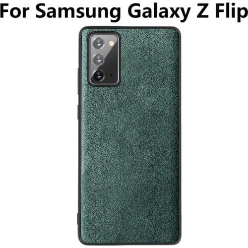Alcantara artificial Leather Full-protection Case For Samsung Galaxy Z Flip galxy Note 8 9 10 20 Plus S9 S10E S20 Ultra Cover