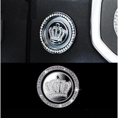 For Land Rover Discovery 4 LR4 2010-2016 Car Ignition Key Rring Cover Trim Start Engine Stop Button Cover Sticker 2pcs