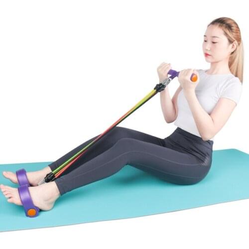 Fitness Gum 5 Tube Resistance Bands Latex Pedal Exerciser -up Pull Rope Expander Elastic Bands Yoga Equipment Pilates Workout