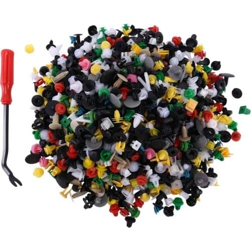 Vehicle Auto Bumper Retainer Fastener Clamp for All Cars Door Panel Fender Liner Rivet Clips Mixed Car Fastener and Tool 1000PCS