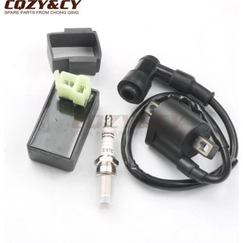 AC Ignition Coil & CDI & Spark Plug for CG125 CG150 156FMI 157FMI 162FMJ ATV Moped