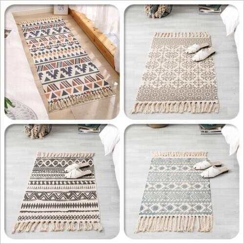 Boho Carpet For Bed Room-Living Room-Floormat Outdoor Carpet Wall Hanging For Home Decoration Non-slip Handmade Tassels Rugs