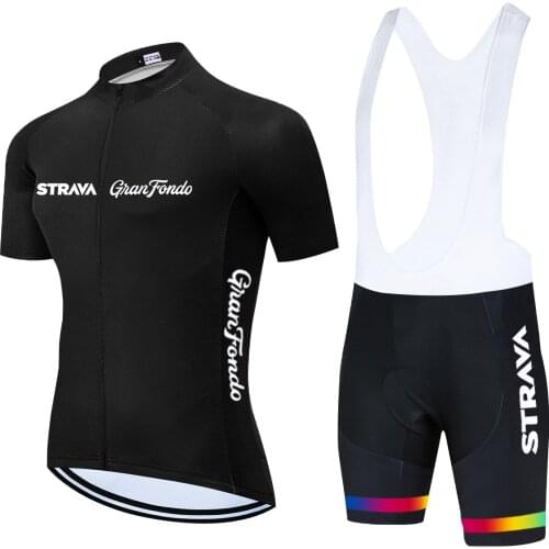 2021 Summer STRAVA Cycling Jersey Short Sleeve Set Maillot Ropa Ciclismo Uniformes Quick-dry Bike Clothing MTB Cycle Clothes