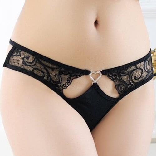 Women Fashion Thongs Cotton Panties For Teenage Girls Bleathable Underwear Low Waist Lace Female Panti XS-XL 6816K