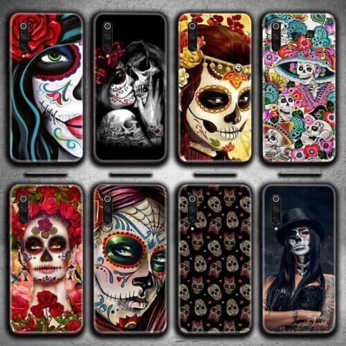 Fashion Catrinas And Skull Phone Case for Xiaomi Mi Note 10 Lite Mi 9T Pro xiaomi 10 CC9 9SE