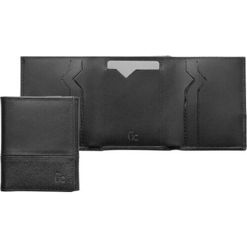 Mens Card Holder GC Watches Black Leather