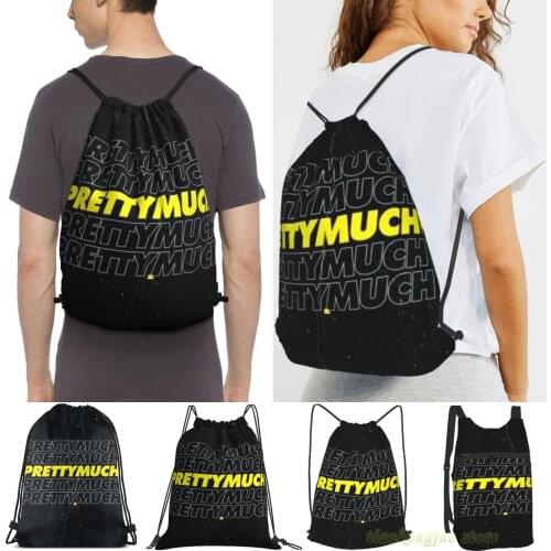 Prettymuch Men Purpose Drawstring Backpack Bags Women Outdoor Travel Backpacks Gym Training Swimming Fitness Bag