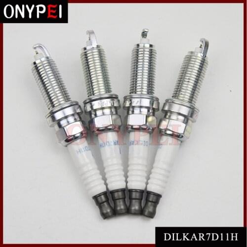 New 4pcs/lot Dual Iridium Spark Plug 22401-1VA1C DILKAR7D11H For 2017 Nissan Rogue 2.0L 224011VA1C