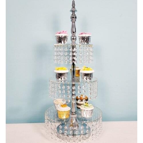 New style Acrylic Cake Stand 4 tiers &3 tiers cupcake tray birthday Decoration