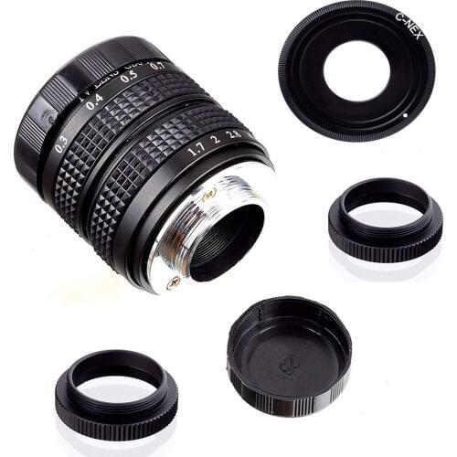 Fujian 35mm f/1.7 APS-C CCTV Lens+adapter ring+2 Macro Ring for SONY NEX Mirroless Camera A5300/A6000/A6300/A7/A7II/A9