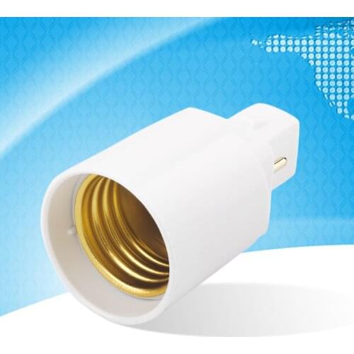 Flame Retardant PBT G24 to E27 LED Socket Base Screw LED Lamp Halogen Light Bulb Adapter Converter 2 Pin Socket Base