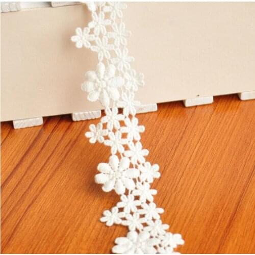 Wholesale 2 Meters 4cm Width Ivory Pretty Crochet Bridal Cotton Wedding Lace Trim Craft Edging Wedding Sewing