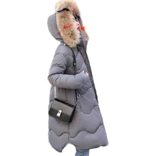 Plus Size 3XL 2018 Elegant A-Line Winter Women Parkas Hooded Colorful Fur Collar Down Cotton Jacket Female Winter Coat MujerQ523